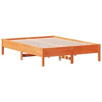 Bed met matras massief grenenhout wasbruin 140x190 cm 2