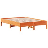 Bed met matras massief grenenhout wasbruin 140x190 cm 6
