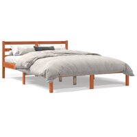 Bed met matras massief grenenhout wasbruin 140x190 cm 2