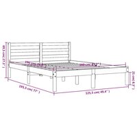 Bed met matras massief grenenhout wasbruin 140x190 cm 9
