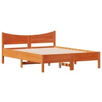 Bed met matras massief grenenhout wasbruin 140x190 cm 3