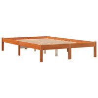 Bed met matras massief grenenhout wasbruin 140x190 cm 3