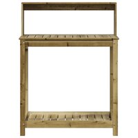 Oppottafel met schappen 82,5x50x109,5 cm ge&iuml;mpregneerd hout 5