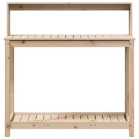 Oppottafel met schappen 108x50x109,5 cm massief grenenhout 5