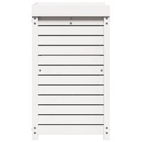 Oppottafel met schappen 82,5x50x86,5 cm massief grenenhout wit 6