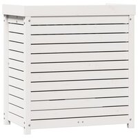 Oppottafel met schappen 82,5x50x86,5 cm massief grenenhout wit 7