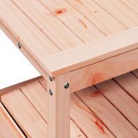 Oppottafel met schappen 82,5x45x81 cm massief douglashout 8