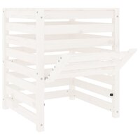 Compostbak 63,5x63,5x77,5 cm massief grenenhout wit 6