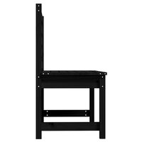 Tuinbank 109 cm massief grenenhout zwart 5