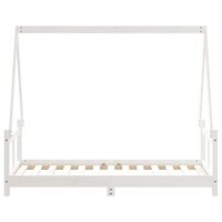 Kinderbedframe 80x160 cm massief grenenhout wit 5
