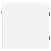 Nachtkastje met glazen deur 35x37x35 cm wit 7