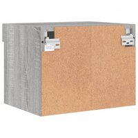 Nachtkastje met LED&amp;apos;s wandgemonteerd grijs sonoma eikenkleurig 9