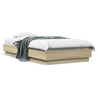 Bedframe zonder matras hout sonoma eikenkleurig 75x190 cm 2