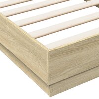 Bedframe zonder matras hout sonoma eikenkleurig 75x190 cm 7