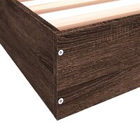 Bedframe zonder matras bewerkt hout bruin eikenkleur 75x190 cm 8
