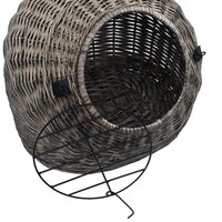 Kattendrager 60x45x45 cm natuurlijk wilgenhout grijs 7