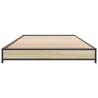 Bedframe bewerkt hout en metaal sonoma eikenkleurig 75x190 cm 4
