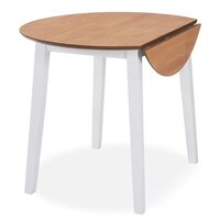 Eetkamerset MDF en rubberwood wit 5-delig 4