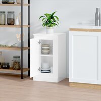 Dressoir 37,5x35,5x67,5 cm bewerkt hout hoogglans wit 3