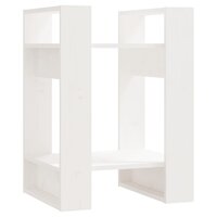 Boekenkast/kamerscherm 41x35x57 cm massief grenenhout wit 2