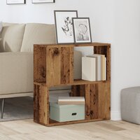 Boekenkast 60x24x63 cm bewerkt hout oud houtkleurig 3