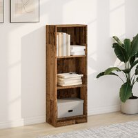 Boekenkast 40x24x109 cm bewerkt hout oud houtkleurig 3