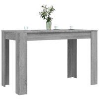 Eettafel 120x60x76 cm bewerkt hout grijs sonoma eikenkleurig 3