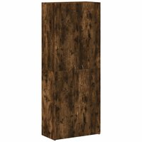 Archiefkast 60x32x153 cm bewerkt hout gerookt eikenkleurig 2