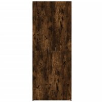 Archiefkast 60x32x153 cm bewerkt hout gerookt eikenkleurig 4