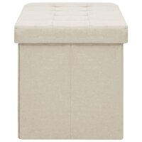 Opbergbank inklapbaar kunstlinnen cr&egrave;mewit 4