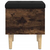 Opbergbankje 42x42x46 cm bewerkt hout gerookt eikenkleurig 5