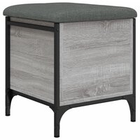 Opbergbankje 42x42x45 cm bewerkt hout grijs sonoma eikenkleurig 7
