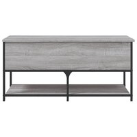 Opbergbankje 100x42,5x47 cm bewerkt hout grijs sonoma eiken 7