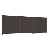 Kamerscherm met 3 panelen 525x180 cm stof bruin 2