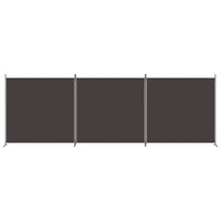 Kamerscherm met 3 panelen 525x180 cm stof bruin 3