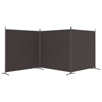 Kamerscherm met 3 panelen 525x180 cm stof bruin 4