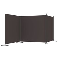 Kamerscherm met 3 panelen 525x180 cm stof bruin 5