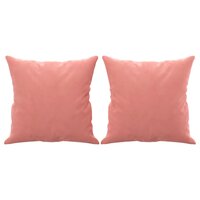 Sierkussens 2 st 40x40 cm fluweel roze 2