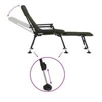 Visbed met verstelbare modderpoten inklapbaar groen 6