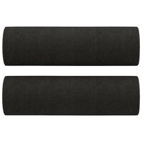 2-delige Loungeset met kussens stof zwart 5