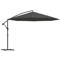 Zweefparasol met aluminium paal 350 cm antracietkleurig 2