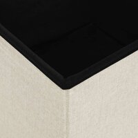 Opbergkrukken inklapbaar 2 st kunstlinnen cr&egrave;mewit 7