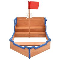 Zandbak piratenschip 190x94,5x101 cm vurenhout 3