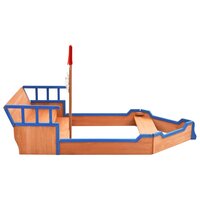 Zandbak piratenschip 190x94,5x101 cm vurenhout 4