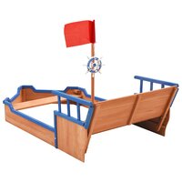 Zandbak piratenschip 190x94,5x101 cm vurenhout 5