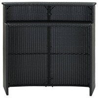 Tuinbartafel 120x55x110 cm poly rattan zwart 2