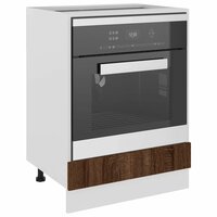 Ovenkast Riga 60x46x81,5 cm bewerkt hout bruin eikenkleur 4