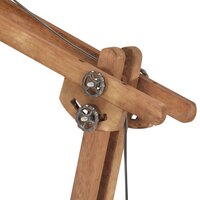 Vloerlamp E27 massief mangohout zilverkleurig 7