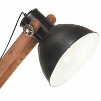 Vloerlamp E27 massief mangohout zwart 6
