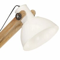 Vloerlamp E27 massief mangohout wit 6